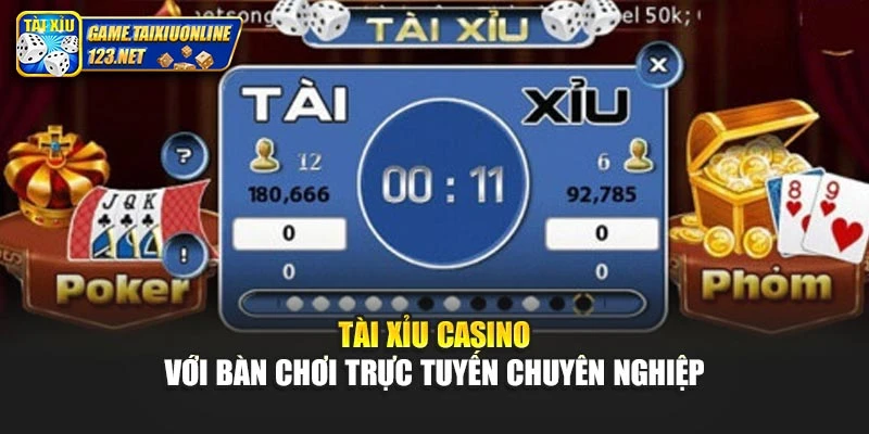 Tài Xỉu Casino với bàn chơi trực tuyến chuyên nghiệp